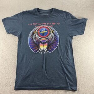 Journey Live‎ Tour Graphic T Shirt Blue Men's Size Medium 2018 Concert Tee